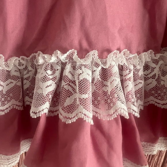 Vintage 1990’s Bryan Pink Baby Dress with White Lace size 18 month - Picture 5 of 9